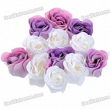 Unique Roses Soaps with Gift Box (12-Piece Set/Color Assorted)