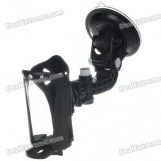 Plastic Car Holder Mount with Suction Cup for Vacuum Cup/Bottle & More - Black