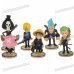 One Piece Figures Set with Display Base (6-Piece Set/Assorted)