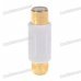 Gold Plated RCA Female to RCA Female Adapter - White