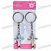 Unique Valentines' Zinc Alloy Whistle Keychains - Cross (Pair)