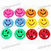 Smile Face Round Magnetic Button Fridge/Blackboard Magnets (12-Piece Pack/Color Assorted)