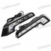 High Power Waterproof White 6W 6-LED 1200-Lumen Daytime Running Lamp/Lights for Car (DC12V/Pair)