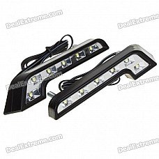 High Power Waterproof White 6W 6-LED 1200-Lumen Daytime Running Lamp/Lights for Car (DC12V/Pair) High Power Waterproof White 6W 6-LED 1200-Lumen Daytime Running Lamp/Lights for Car (DC12V/Pair)
