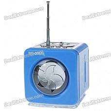Stylish Portable MP3 Music Speaker with FM Radio/SD Slot/USB Host/Multi-Color LED - Blue Stylish Portable MP3 Music Speaker with FM Radio/SD Slot/USB Host/Multi-Color LED - Blue