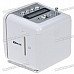 Stylish Portable MP3 Music Speaker with FM Radio/SD Slot/USB Host/Multi-Color LED - White Stylish Portable MP3 Music Speaker with FM Radio/SD Slot/USB Host/Multi-Color LED - White