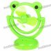 USB/3*AA Powered Cute Frog Style 3-Blade Cooling Desk Fan - Green USB/3*AA Powered Cute Frog Style 3-Blade Cooling Desk Fan - Green