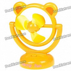 USB/3*AA Powered Cute Bear Style 3-Blade Cooling Desk Fan - Yellow USB/3*AA Powered Cute Bear Style 3-Blade Cooling Desk Fan - Yellow