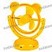 USB/3*AA Powered Cute Tiger Style 3-Blade Cooling Desk Fan - Yellow USB/3*AA Powered Cute Tiger Style 3-Blade Cooling Desk Fan - Yellow