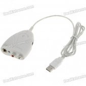 Guitar to USB Interface Link Cable for PC/Mac Recording - White (115CM)