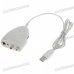 Guitar to USB Interface Link Cable for PC/Mac Recording - White (115CM)
