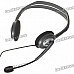 Genuine Logitech H110 Stereo Headset with Microphone - Black (3.5mm Jack/240CM-Cable)