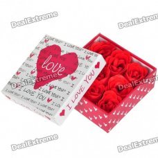 Romantic Bath Paper Soap Flower Rose Petals with Gift Box (9-Piece Pack) Romantic Bath Paper Soap Flower Rose Petals with Gift Box (9-Piece Pack)