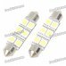 44mm 1.2W 6500K 110LM 6-SMD LED Reading Lamp/Boot Lamp White Light Bulb (DC 12~18V/Pair)