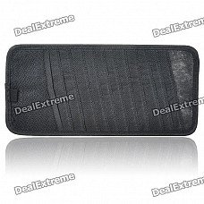 Car Sun Visor CD/DVD Holder - Black (Holds 12-Disc)