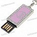 Fashion USB 2.0 Love Pattern Flash Drive Memory Disk - Silver + Pink (16G)