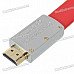 Gold Plated HDMI V1.4 M-M Flat Connection Cable - Red (1.2M-Length) Gold Plated HDMI V1.4 M-M Flat Connection Cable - Red (1.2M-Length)
