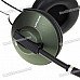 Stylish Stereo Headphones Headset Earphones - Army Green (3.5mm Jack/1.2m Cable) Stylish Stereo Headphones Headset Earphones - Army Green (3.5mm Jack/1.2m Cable)