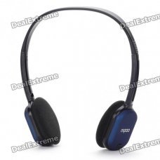 Genuine Rapoo H1080 2.4GHz Wireless Headphone with Microphone & USB Receiver - Black + Blue Genuine Rapoo H1080 2.4GHz Wireless Headphone with Microphone & USB Receiver - Black + Blue