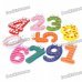 Colorful 0-9 Arabic Numbers Wooden Fridge Magnet Toys (10-Piece Pack)