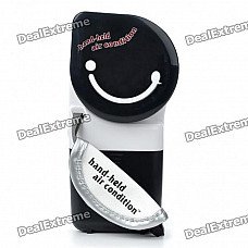 USB/4xAA Powered Mini Handy Cooler Air Conditioner - Black + White USB/4xAA Powered Mini Handy Cooler Air Conditioner - Black + White