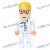 Cute Cartoon Robot Figure Style USB 2.0 Flash/Jump Drive - White (4GB)