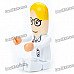 Cute Cartoon Robot Figure Style USB 2.0 Flash/Jump Drive - White (4GB)