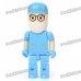 Cute Cartoon Robot Figure Style USB 2.0 Flash/Jump Drive - Blue (4GB)