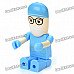 Cute Cartoon Robot Figure Style USB 2.0 Flash/Jump Drive - Blue (4GB)