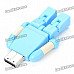 Cute Cartoon Robot Figure Style USB 2.0 Flash/Jump Drive - Blue (4GB)