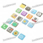 Iphone App Icon Fridge Magnets Set - Style/Color Assorted (18-Piece Set)