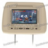 Car Headrest 7" LCD DVD Media Player with FM/TV/IR/SD/USB