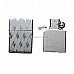 Metallic Oil Lighter with Silver Diamond Pattern Design