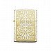 Metallic Oil Lighter with Golden Line Stained Glass Design