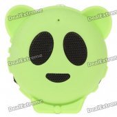 Mini Cute Panda Style USB Rechargeable MP3 Music Speaker with TF Slot - Green