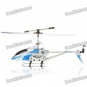 S105G Rechargeable 3-CH R/C Helicopter w/ Gyroscope - White + Blue (IR Remote/6 x AA)
