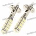 H1 2.5W 6500K 160-Lumen 38x3528 SMD LED White Fog Lights for Car (Pair/DC 12V)