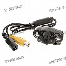 Car Rearview Parking Video Camera with 2-LED White Light (NTSC/DC 12V)