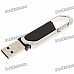 Carabiner Clip Style USB 2.0 USB Flash Drive - Black + Silver (16GB)