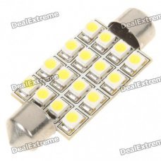 1.5W 41MM 16-SMD 3528 LED 65LM White Light for Car 1.5W 41MM 16-SMD 3528 LED 65LM White Light for Car