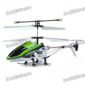 Rechargeable 3-CH R/C Helicopter w/ Gyroscope - Green + Black (IR Remote/6 x AA)
