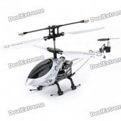 Iphone/Ipod Touch/Ipad Controlled Rechargeable 3-CH R/C I-Helicopter w/ Gyroscope - Silver + Black