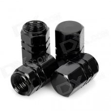 M12(12mm) Universal Fashion Car Tire Valve Caps - Black (4-Piece Pack) M12(12mm) Universal Fashion Car Tire Valve Caps - Black (4-Piece Pack)