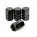 M12(12mm) Universal Fashion Car Tire Valve Caps - Black (4-Piece Pack) M12(12mm) Universal Fashion Car Tire Valve Caps - Black (4-Piece Pack)