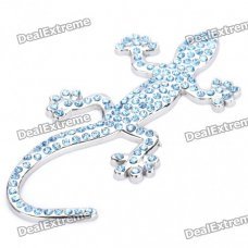 Shinning Crystal Zinc Alloy Lizard Sticker for Car