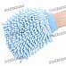 Chenille Fiber Car Washing Gloves - Light Blue