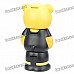 Cute Bear Toy Detachable Coin Bank - Yellow + Black
