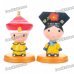 Cute Chinese Style Couple's Resin Display Toy Doll - Emperor and Empress