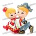 Cute Korean Style Couple's Resin Display Toy Doll - Hugging Bride and Bridegroom