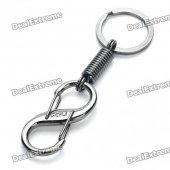 Stylish Zinc Alloy S Carabiner Keychain - Grey